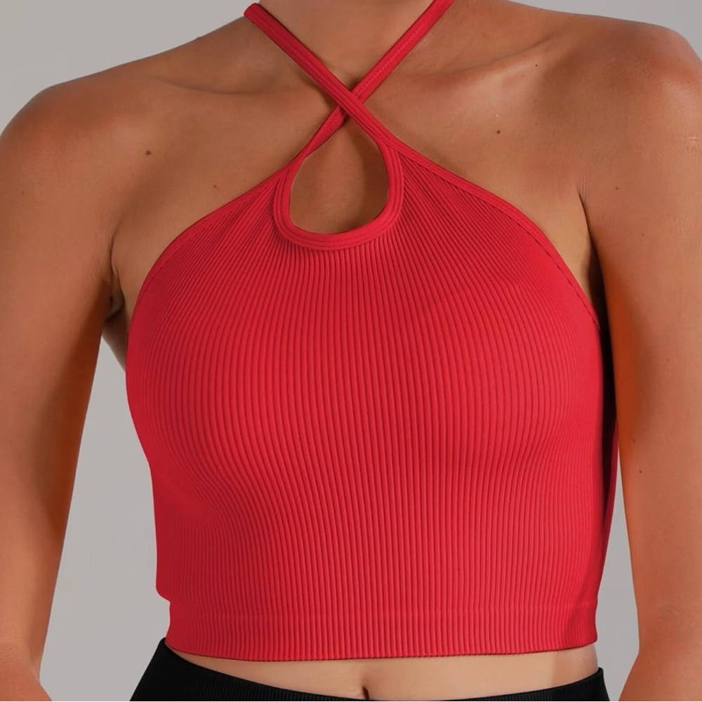 Sunzel Free to Be Tank Crop Ribbed Tank Tops - Picture 4 of 5